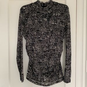 Cable & Gauge Elegant Long Sleeve Blouse Tunic Top